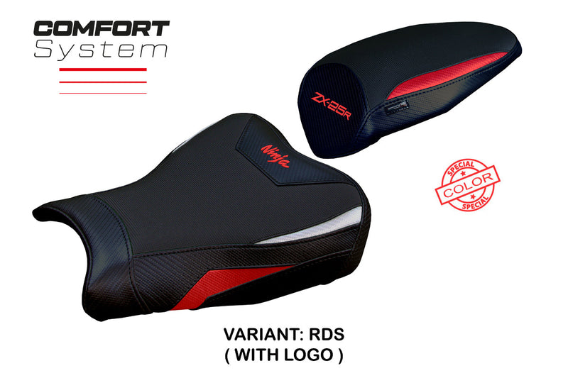 Kawasaki ZX25R 2020-2024 Seat Cover Tappezzeria Italia Comfort in Red and Silver