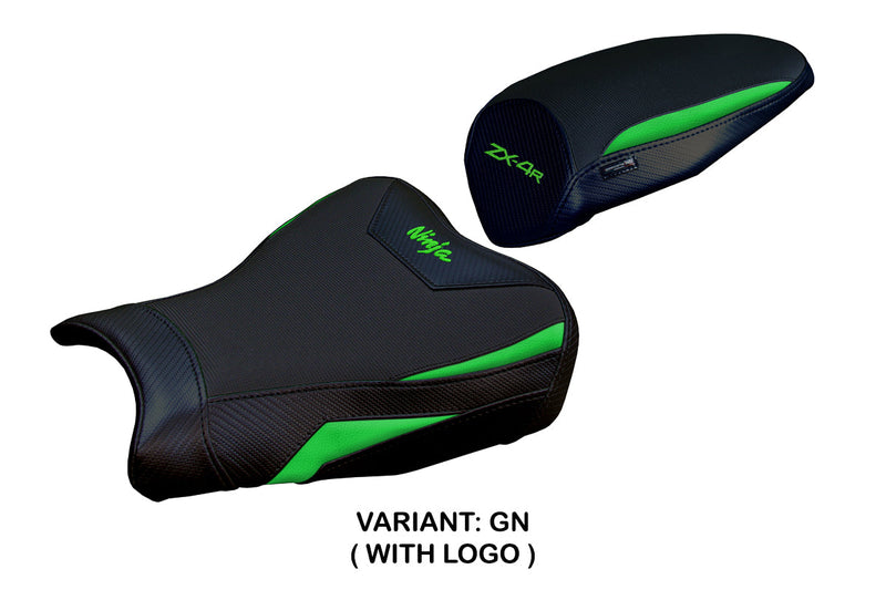 Kawasaki ZX4R 2023 2024 Seat Cover Tappezzeria Italia in Green and Black