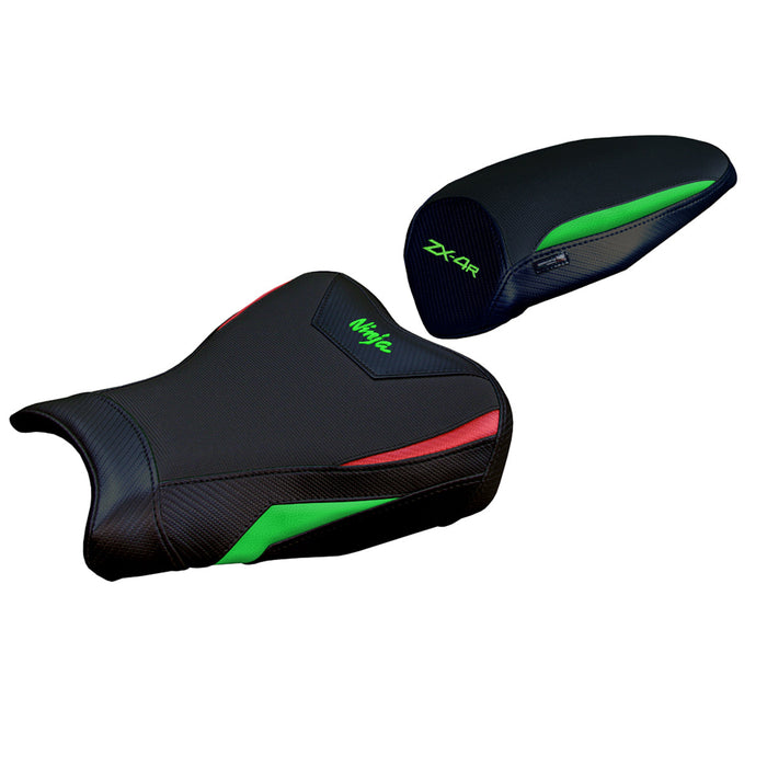 Kawasaki ZX4R 2023 2024 Seat Cover Tappezzeria Italia in Green Red and Black
