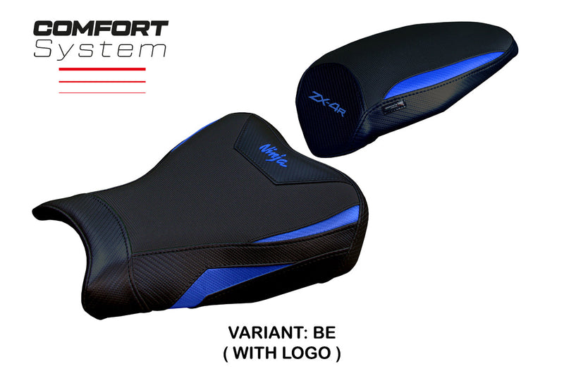 Kawasaki ZX4R 2023 2024 Seat Cover Tappezzeria Italia Comfort in Blue and Black
