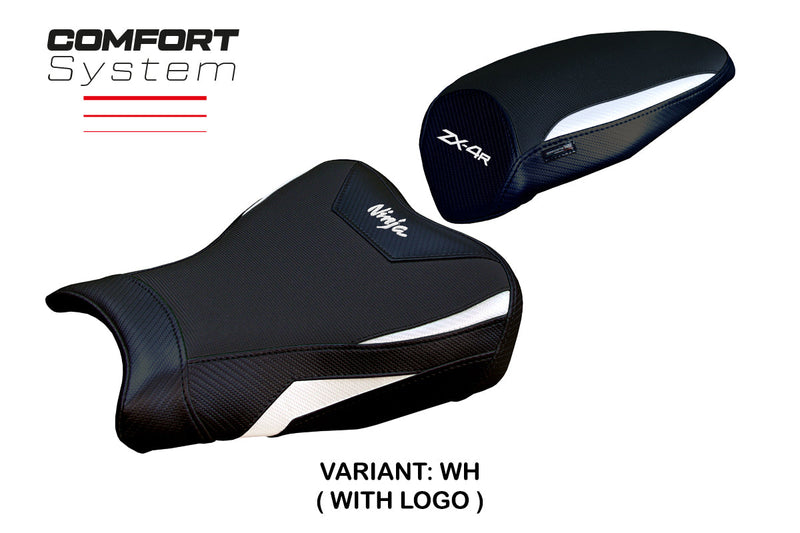 Kawasaki ZX4R 2023 2024 Seat Cover Tappezzeria Italia Comfort in White and Black