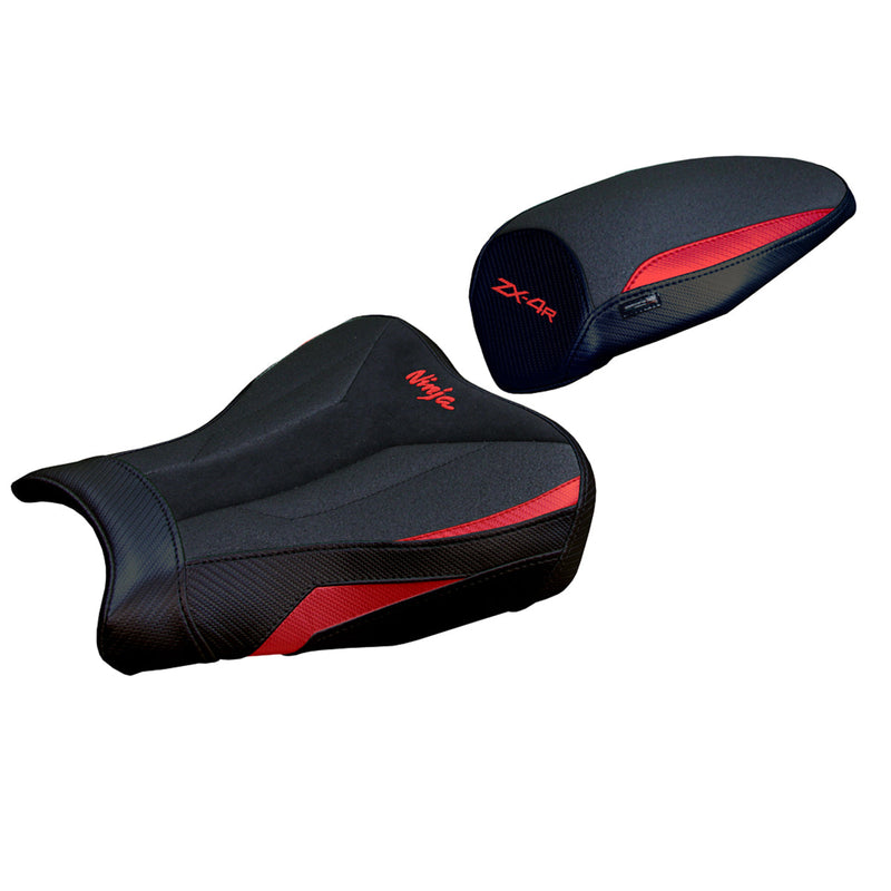 Kawasaki ZX4R 2023 2024 Seat Cover Tappezzeria Italia Ultragrip in Red and Black