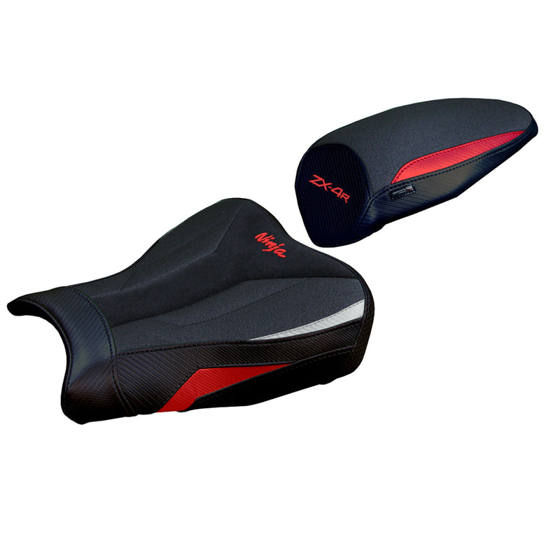 Kawasaki ZX4R 2023 2024 Seat Cover Tappezzeria Italia Ultragrip in Red Silver and Black