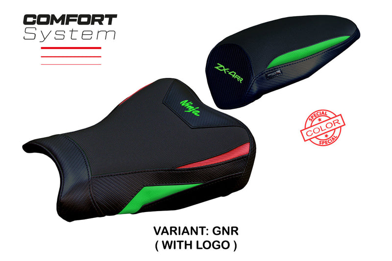 Kawasaki ZX4RR 2023 2024 Seat Cover Tappezzeria Italia Comfort in Green Red and Black