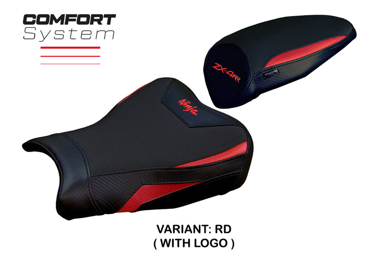 Kawasaki ZX4RR 2023 2024 Seat Cover Tappezzeria Italia Comfort in Red and Black