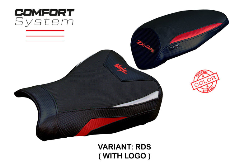 Kawasaki ZX4RR 2023 2024 Seat Cover Tappezzeria Italia Comfort in Red Silver and Black