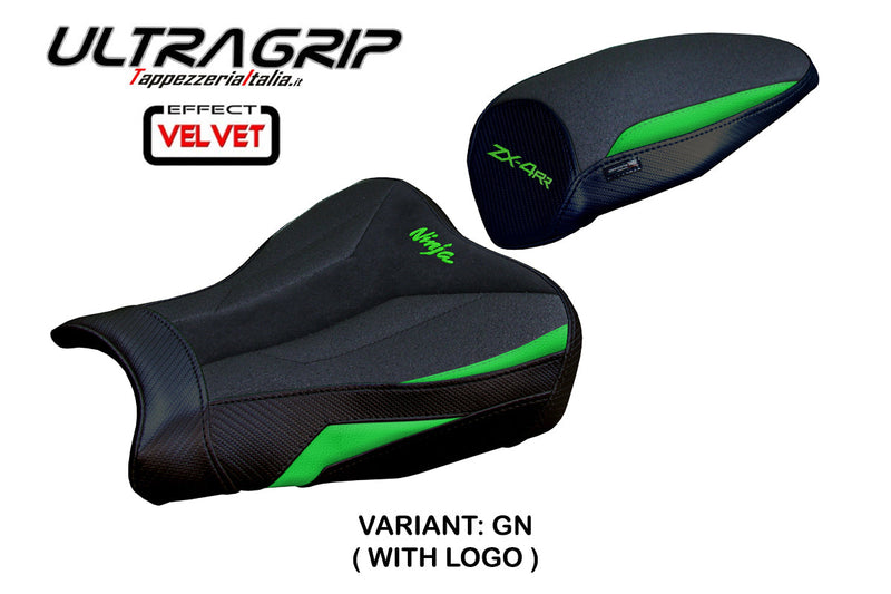 Kawasaki ZX4RR 2023 2024 Seat Cover Tappezzeria Italia Ultragrip in Green and Black