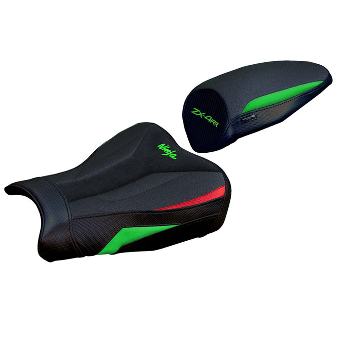 Kawasaki ZX4RR 2023 2024 Seat Cover Tappezzeria Italia Ultragrip in Green Red and Black