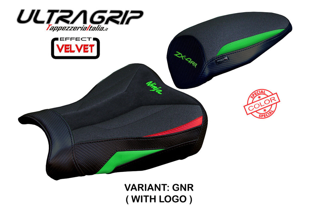 Kawasaki ZX4RR 2023 2024 Seat Cover Tappezzeria Italia Ultragrip in Green Red and Black