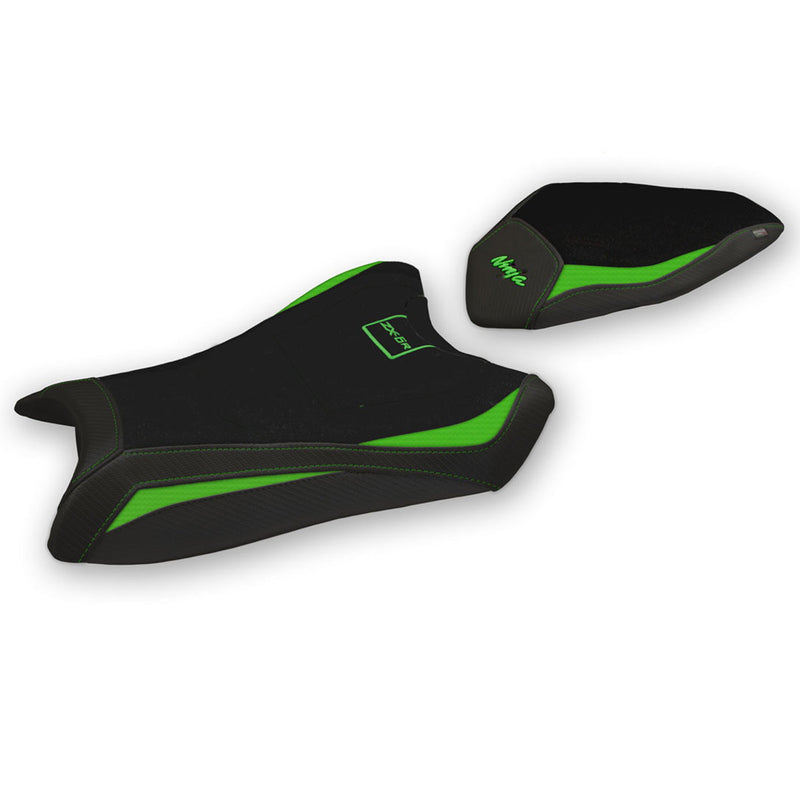 Kawasaki Ninja ZX6R 2019-2024 Seat Cover Tappezzeria Italia in Green Black