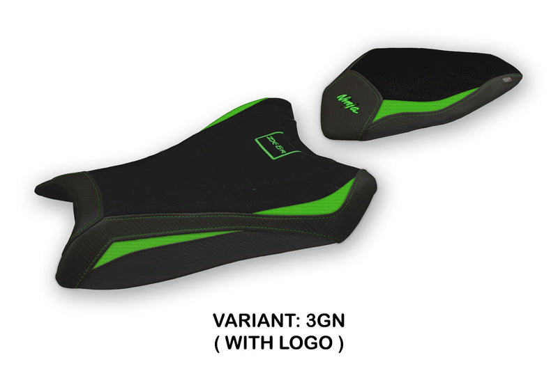 Kawasaki Ninja ZX6R 2019-2024 Seat Cover Tappezzeria Italia in Green Black