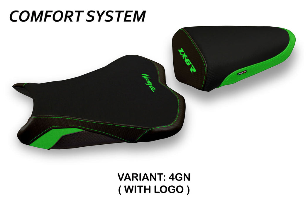 Kawasaki Ninja ZX6R 2009-2012 Seat Cover Tappezzeria Italia Comfort in Green