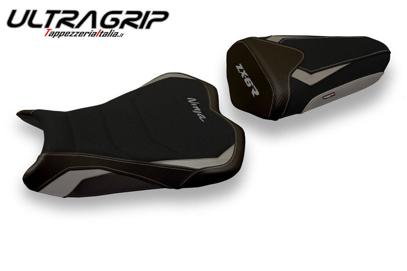 Kawasaki Ninja ZX6R 2013-2018 Seat Cover Tappezzeria Italia Ultragrip in Grey