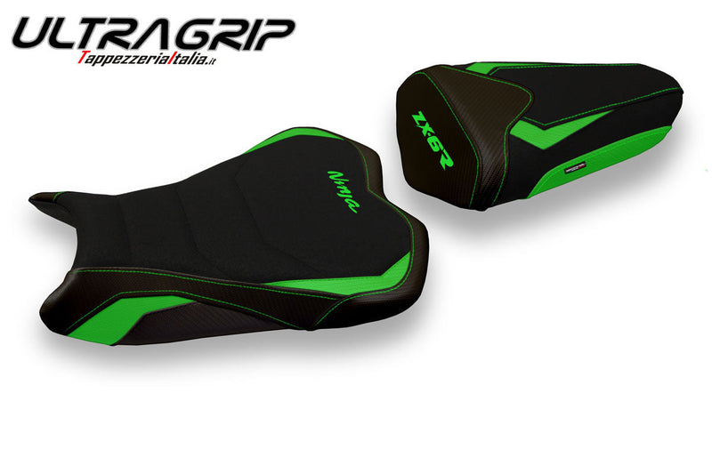 Kawasaki Ninja ZX6R 2013-2018 Seat Cover Tappezzeria Italia Ultragrip in Green