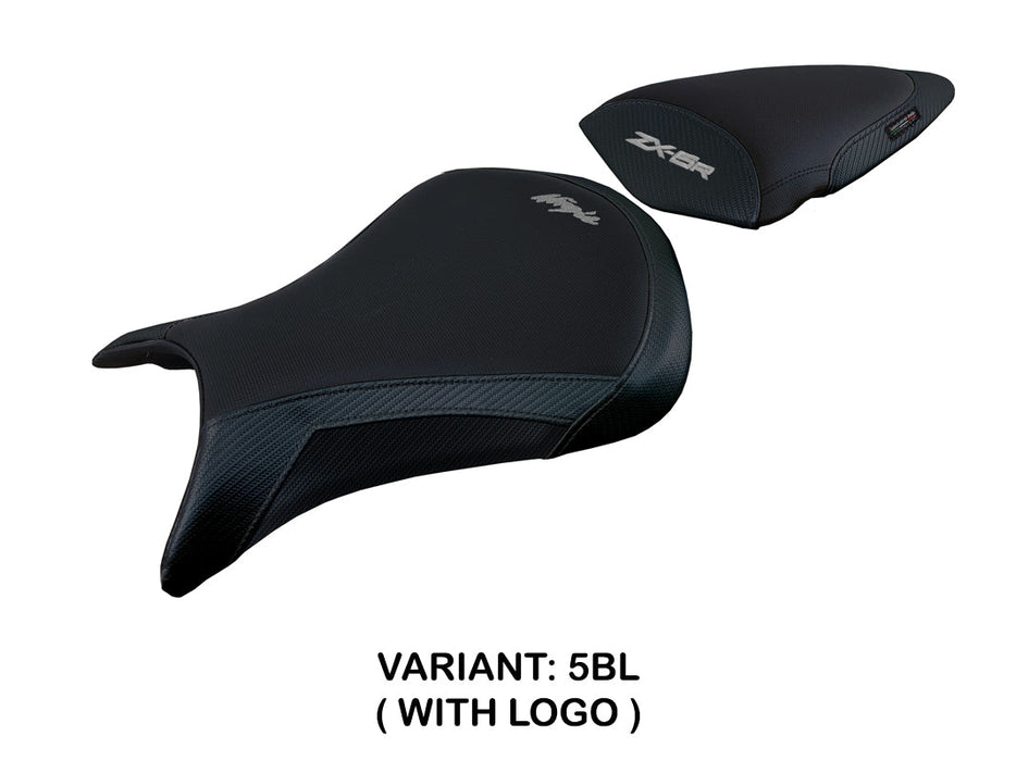 Kawasaki Ninja ZX6R 2007 2008 Seat Cover Tappezzeria Italia in Black Green