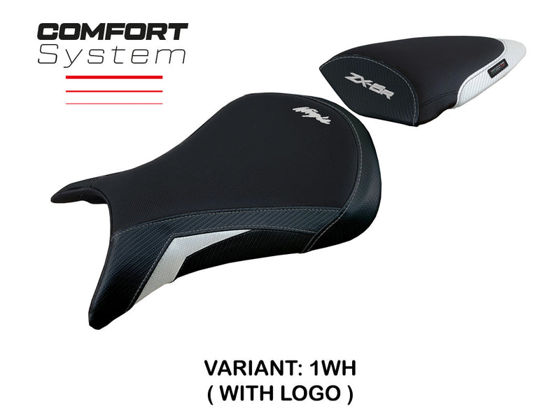 Kawasaki Ninja ZX6R 2007 2008 Seat Cover Tappezzeria Italia Comfort in Blue and Black