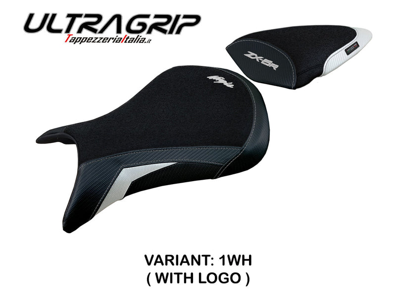 Kawasaki Ninja ZX6R 2007 2008 Seat Cover Tappezzeria Italia Ultragrip in Blue and Black