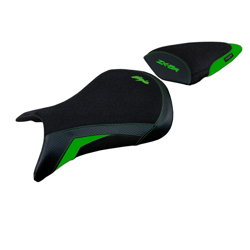 Kawasaki Ninja ZX6R 2007 2008 Seat Cover Tappezzeria Italia Ultragrip in Gray and Black