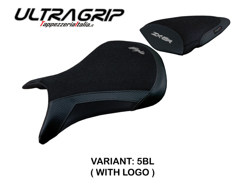 Kawasaki Ninja ZX6R 2007 2008 Seat Cover Tappezzeria Italia Ultragrip in Green and Black
