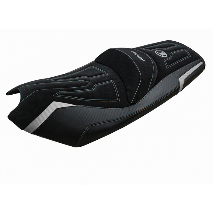 Kymco AK 550 2017-2024 Seat Cover Tappezzeria Italia in Silver and Black