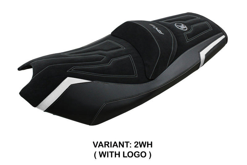 Kymco AK 550 2017-2024 Seat Cover Tappezzeria Italia in White and Black