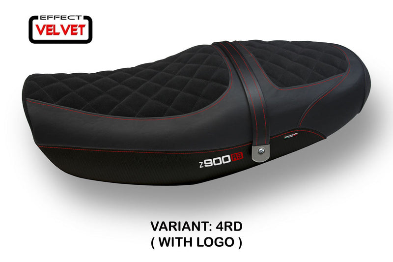 Kawasaki Z900RS 2018-2024 Seat Cover Tappezzeria Velvet Red Black