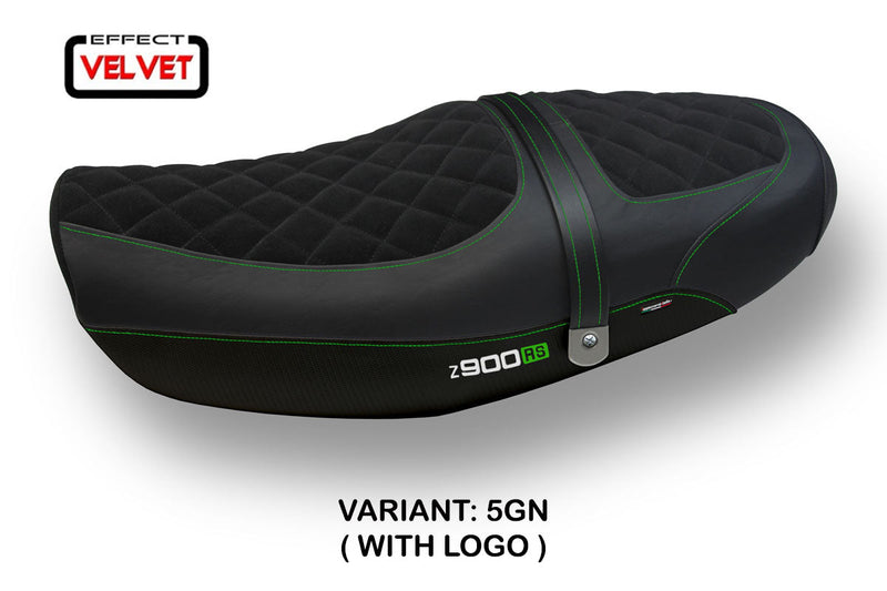 Kawasaki Z900RS 2018-2024 Seat Cover Tappezzeria Velvet Green Black