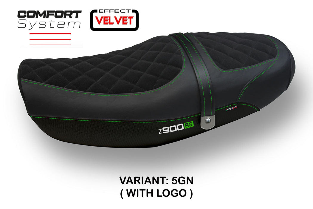 Kawasaki Z900RS 2018-2024 Seat Cover Tappezzeria Velvet Comfort Green