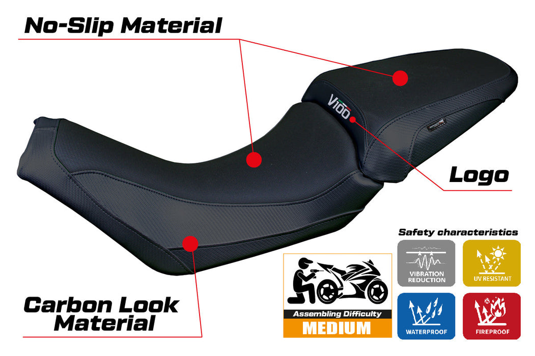 Moto Guzzi V100 Mandello 2022-2024 Seat Cover Tappezzeria Black