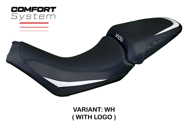 Moto Guzzi V100 Mandello 2022-2024 Seat Cover Tappezzeria Comfort White