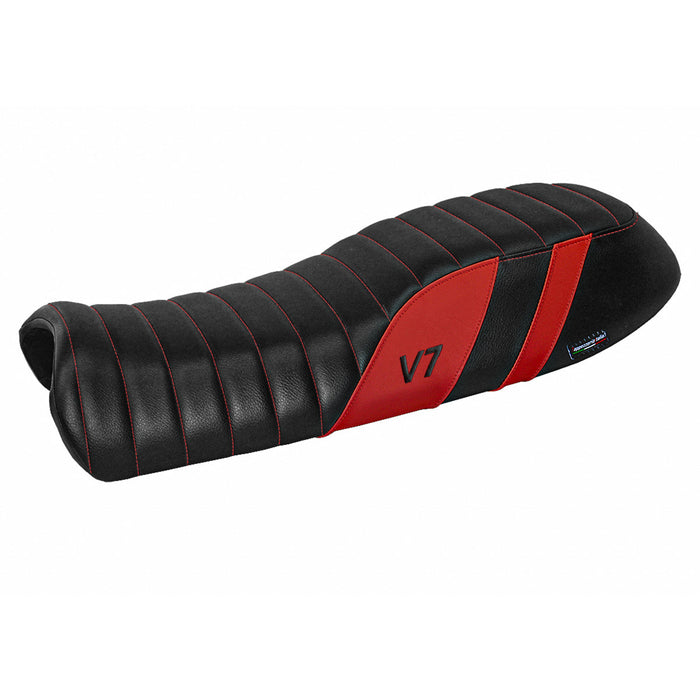 Moto Guzzi V7 2011-2020 Seat Cover Tappezzeria Italia in Red and Black