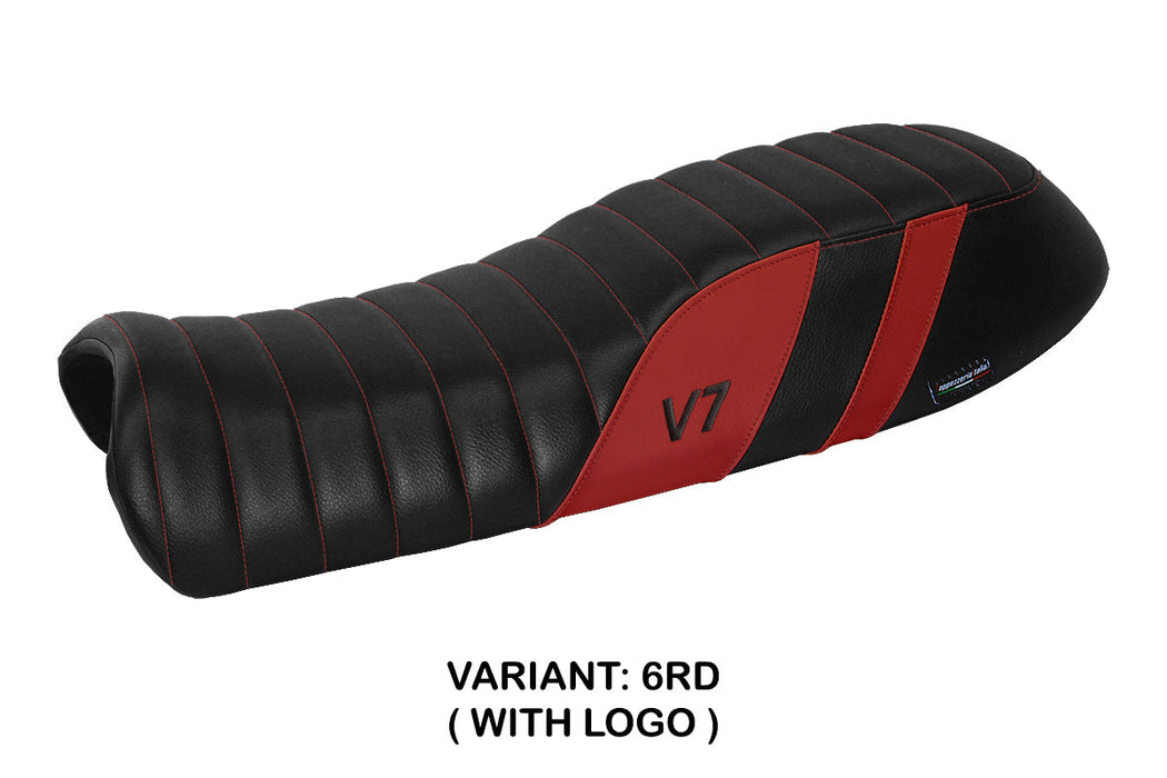 Moto Guzzi V7 2011-2020 Seat Cover Tappezzeria Italia in Red and Black