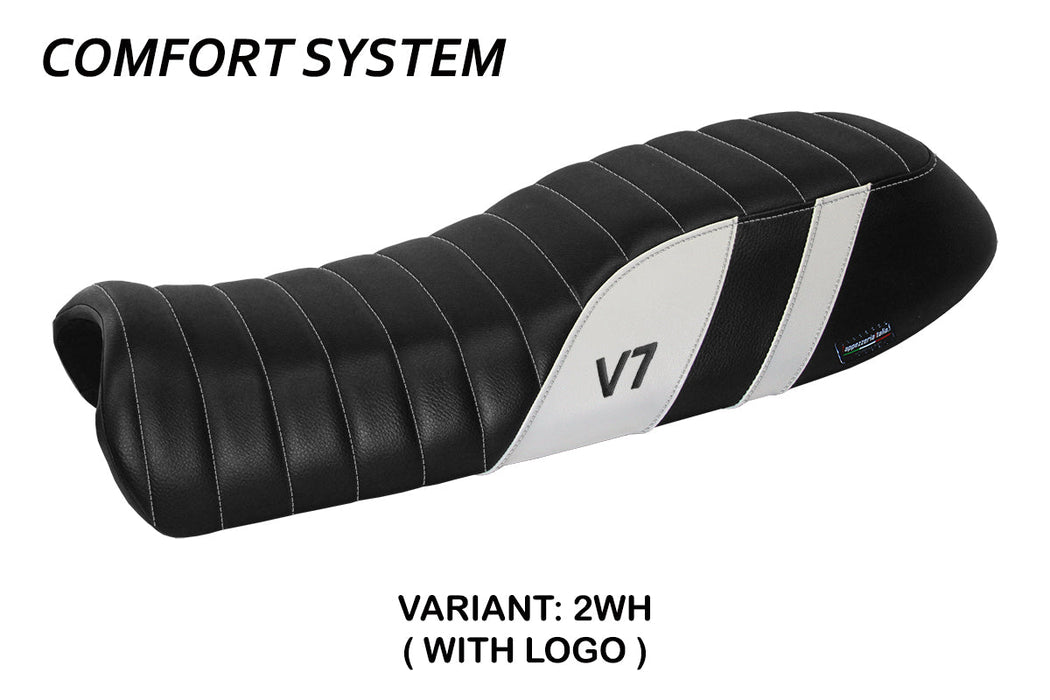 Moto Guzzi V7 2011-2020 Seat Cover Tappezzeria Italia Comfort in White