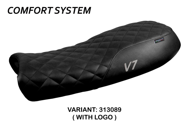 Moto Guzzi V7 2011-2020 Seat Cover Tappezzeria Italia Comfort in Black Vintage