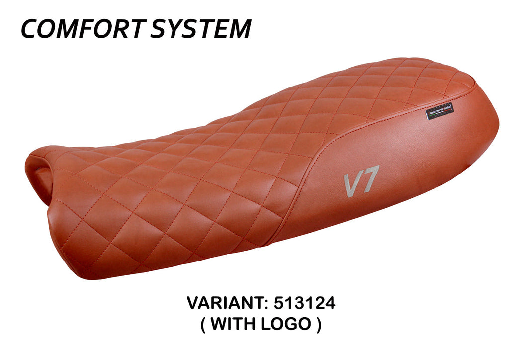 Moto Guzzi V7 2011-2020 Seat Cover Tappezzeria Italia Comfort in Dark Brick