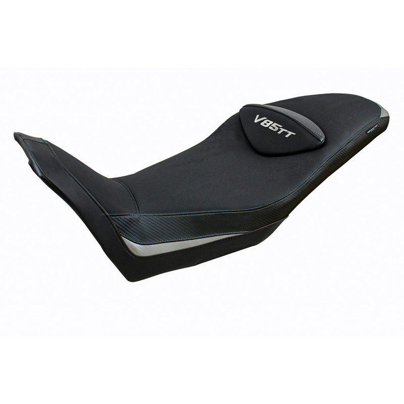 Moto Guzzi V85TT 2019-2024 Seat Cover Tappezzeria Italia in Silver and Black