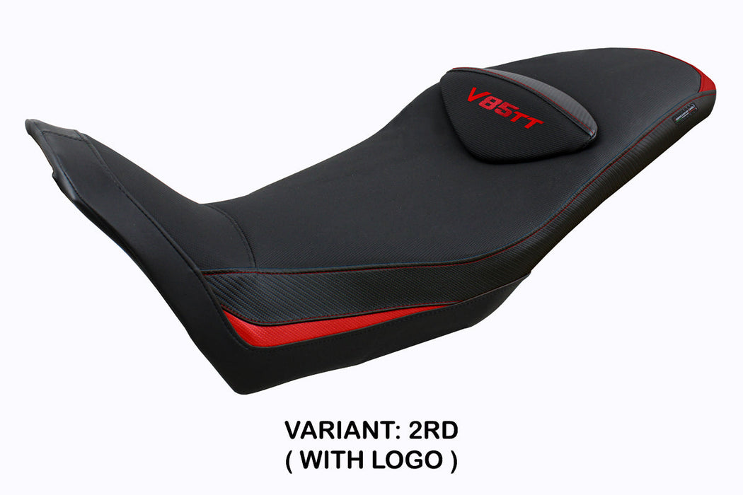 Moto Guzzi V85TT 2019-2024 Seat Cover Tappezzeria Italia in Red and Black