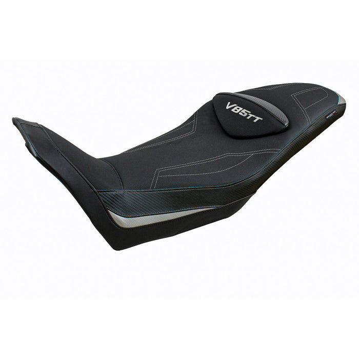 Moto Guzzi V85TT 2019-2024 Seat Cover Tappezzeria Italia Comfort in Silver and Black