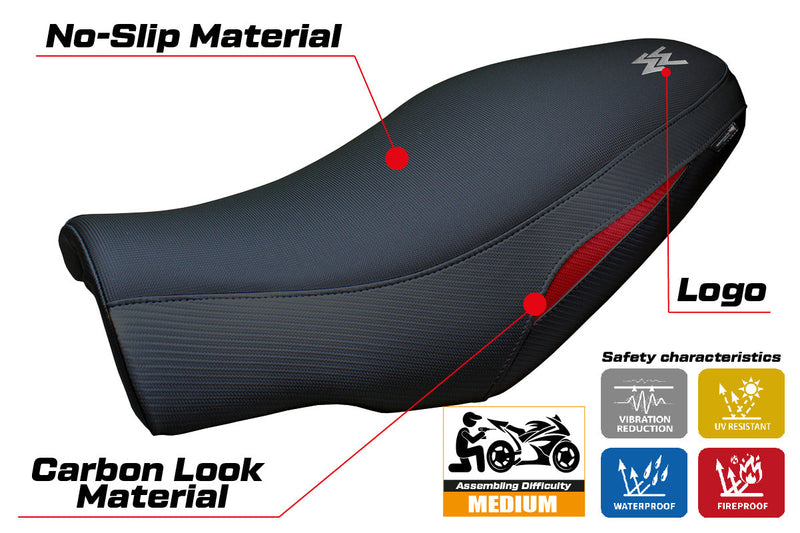 Moto Morini Seiemmezzo 2022-2024 Seat Cover Tappezzeria Italia in Dark Red