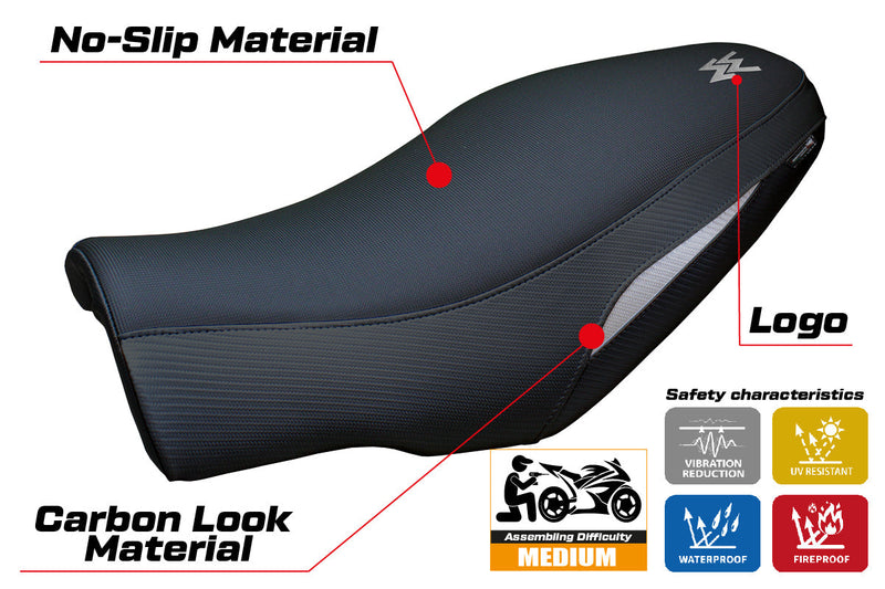 Moto Morini Seiemmezzo 2022-2024 Seat Cover Tappezzeria Italia in Silver