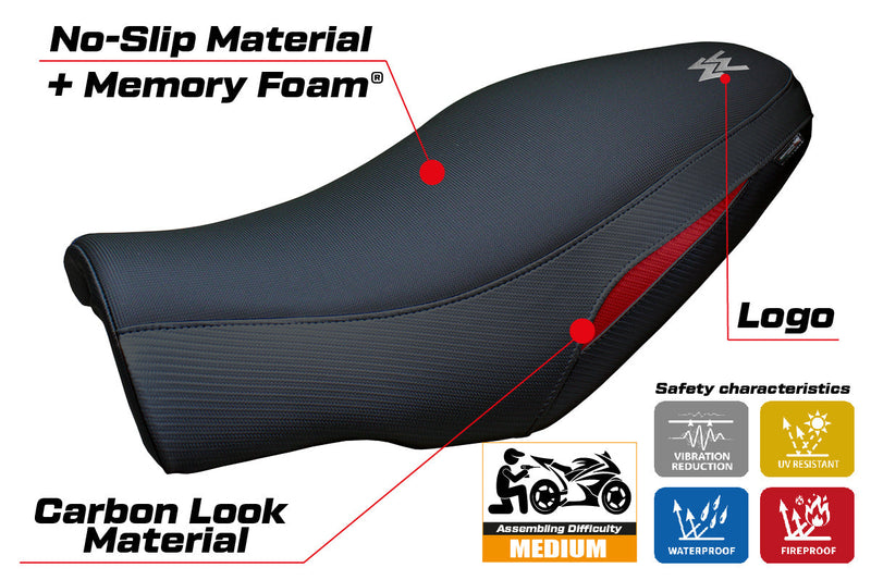 Moto Morini Seiemmezzo 2022-2024 Seat Cover Tappezzeria Italia Comfort Dark Red