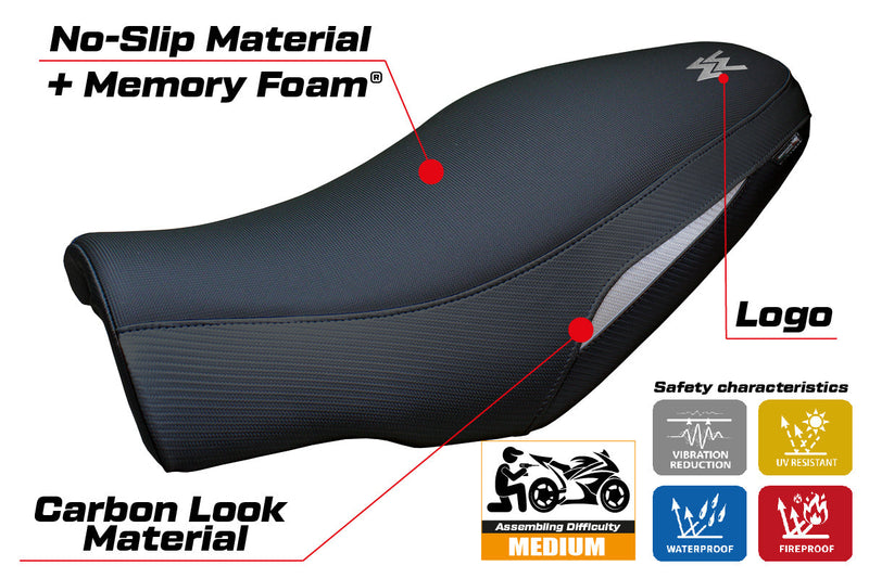 Moto Morini Seiemmezzo 2022-2024 Seat Cover Tappezzeria Italia Comfort in Silver