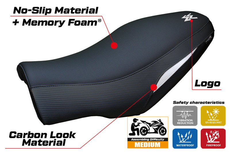 Moto Morini Seiemmezzo 2022-2024 Seat Cover Tappezzeria Italia Comfort in White