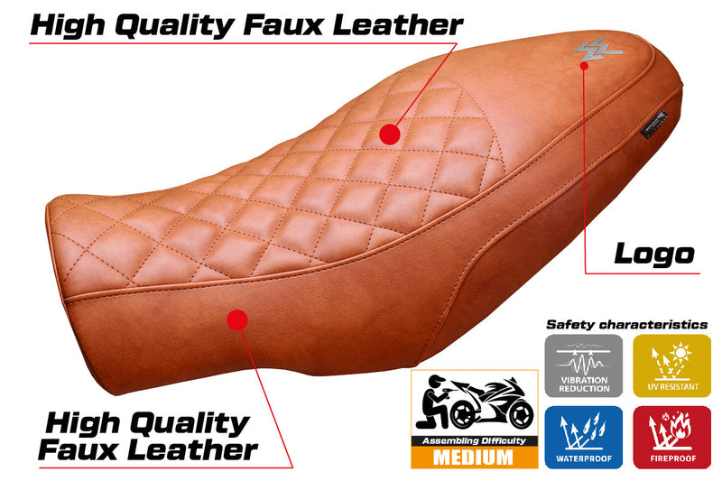 Moto Morini Seiemmezzo 2022-2024 Seat Cover Tappezzeria Italia in Vintage Brick