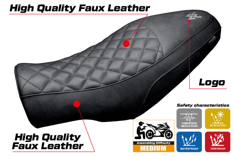 Moto Morini Seiemmezzo 2022-2024 Seat Cover Tappezzeria Italia in Vintage Black