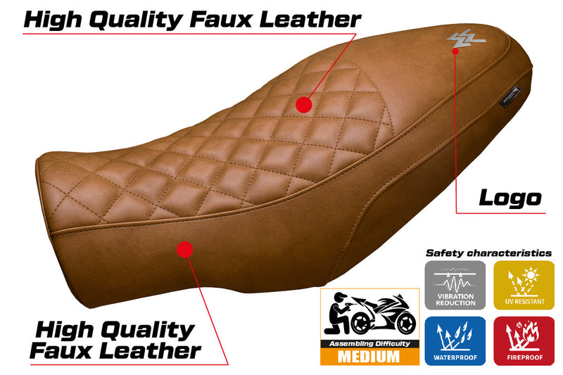 Moto Morini Seiemmezzo 2022-2024 Seat Cover Tappezzeria Italia in Vintage Brown