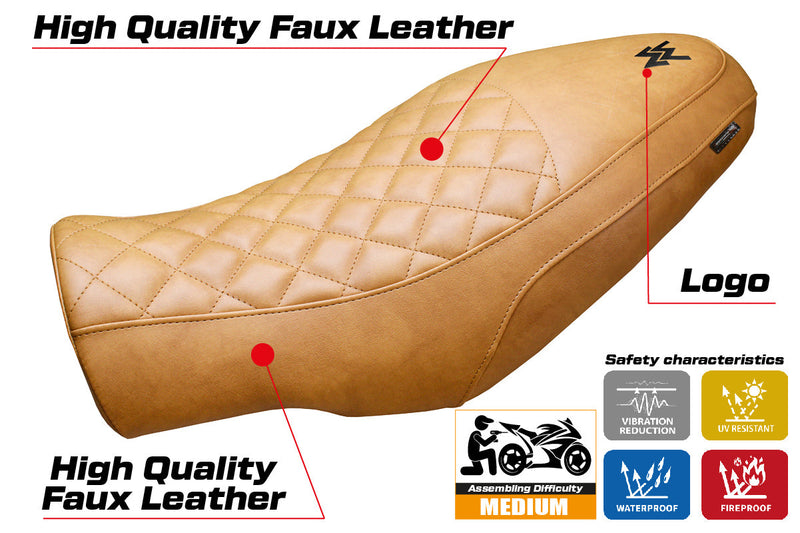 Moto Morini Seiemmezzo 2022-2024 Seat Cover Tappezzeria Italia in Vintage Camel