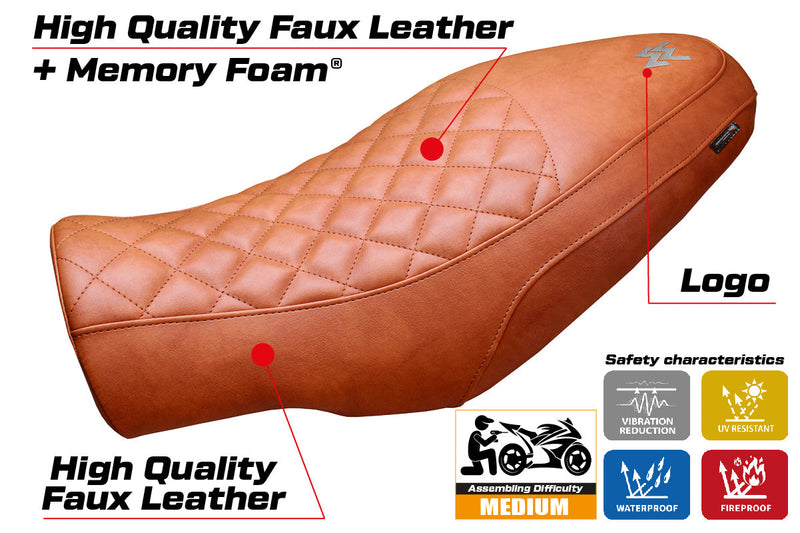 Moto Morini Seiemmezzo 2022-2024 Seat Cover Tappezzeria Italia Comfort in Vintage Brick