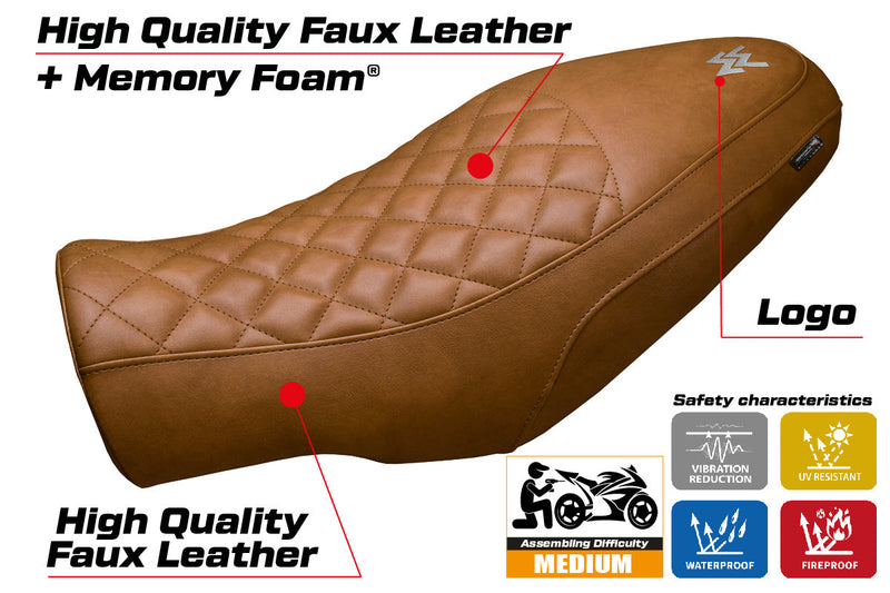 Moto Morini Seiemmezzo 2022-2024 Seat Cover Tappezzeria Italia in Comfort Vintage Brown