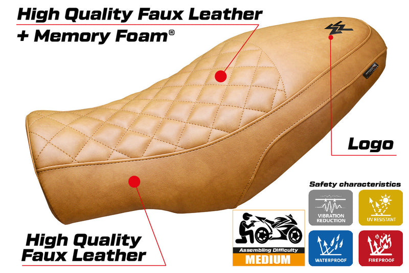 Moto Morini Seiemmezzo 2022-2024 Seat Cover Tappezzeria Italia Comfort in Vintage Camel